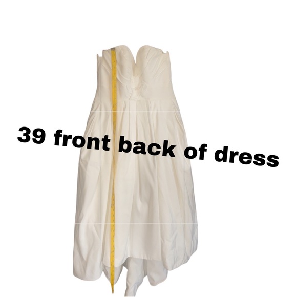 Oleg Cassini Strapless Faille High-low Ct326 Wedding Dress Sz 12‎ nwot - Picture 11 of 11